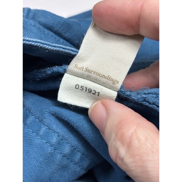 Soft Surroundings Jeans Teal Blue 10 Stretch 5 Pocket Style Tapered Dopamine - Picture 5 of 11